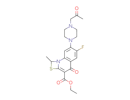 ethyl 7-(4-acetonyl-1-piperazinyl)-6-fluoro-1-methyl-4-oxo-4H-<1,3>thiazeto<3,2-a>quinoline-3-carboxylate