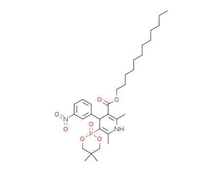 5-(5,5-Dimethyl-2-oxo-2λ5-[1,3,2]dioxaphosphinan-2-yl)-2,6-dimethyl-4-(3-nitro-phenyl)-1,4-dihydro-pyridine-3-carboxylic acid dodecyl ester