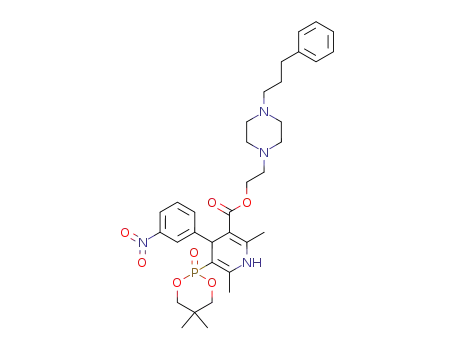 5-(5,5-Dimethyl-2-oxo-2λ5-[1,3,2]dioxaphosphinan-2-yl)-2,6-dimethyl-4-(3-nitro-phenyl)-1,4-dihydro-pyridine-3-carboxylic acid 2-[4-(3-phenyl-propyl)-piperazin-1-yl]-ethyl ester