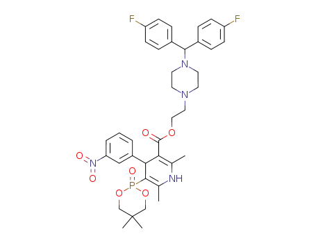5-(5,5-Dimethyl-2-oxo-2λ5-[1,3,2]dioxaphosphinan-2-yl)-2,6-dimethyl-4-(3-nitro-phenyl)-1,4-dihydro-pyridine-3-carboxylic acid 2-{4-[bis-(4-fluoro-phenyl)-methyl]-piperazin-1-yl}-ethyl ester