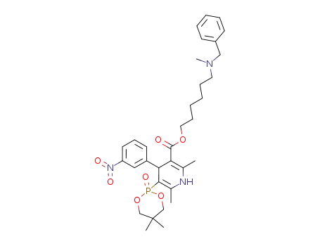 5-(5,5-Dimethyl-2-oxo-2λ5-[1,3,2]dioxaphosphinan-2-yl)-2,6-dimethyl-4-(3-nitro-phenyl)-1,4-dihydro-pyridine-3-carboxylic acid 6-(benzyl-methyl-amino)-hexyl ester