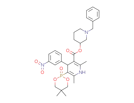 5-(5,5-Dimethyl-2-oxo-2λ5-[1,3,2]dioxaphosphinan-2-yl)-2,6-dimethyl-4-(3-nitro-phenyl)-1,4-dihydro-pyridine-3-carboxylic acid 1-benzyl-piperidin-3-yl ester
