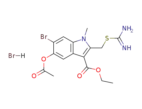 1-methyl-2-thioureidomethyl-3-ethoxycarbonyl-5-acetoxy-6-bromoindole hydrobromide