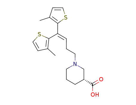 3-Piperidinecarboxylicacid, 1-[4,4-bis(3-methyl-2-thienyl)-3-buten-1-yl]-, (3R)-