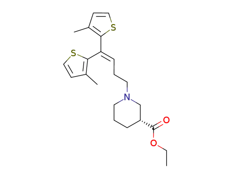 ethyl (R)-1-<4,4-bis(3-methyl-2-thienyl)-3-butenyl>-3-piperidinecarboxylate