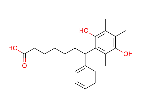Molecular Structure of 148989-73-5 (7-(2,5-Dihydroxy-3,4,6-triMethylphenyl)-7-phenylheptanoic acid)