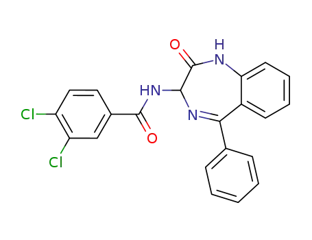 3,4-dichloro-N-(2-oxo-5-phenyl-2,3-dihydro-1H-benzo[e][1,4]diazepin-3-yl)-benzamide