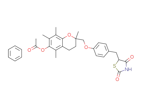 5-<4-<(6-Acetoxy-2,5,7,8-tetramethylchroman-2-yl)methoxy>benzyl>-2,4-thiazolidinedione benzene monoadduct