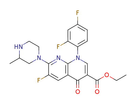 ethyl 1-(2,4-difluorophenyl)-6-fluoro-7-(3-methylpiperazin-1-yl)-4-oxo-1,4-dihydro-1,8-naphthyridine-3-carboxylate
