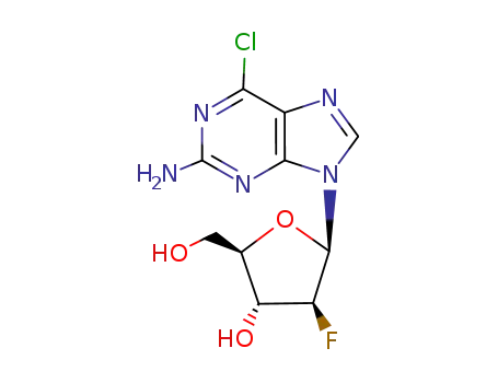 9-(2'-deoxy-2'-fluoro-β-D-arabinofuranos-1'-yl)-2-amino-6-chloropurine
