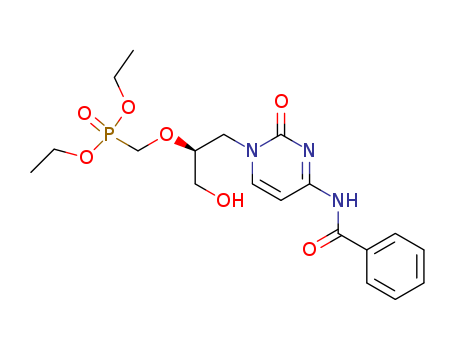P-[[(1S)-2-[4-(Benzoylamino)-2-oxo-1(2H)-pyrimidinyl]-1-(hydroxymethyl)ethoxy]methyl]phosphonic acid diethyl ester Cas no.132336-36-8 98%