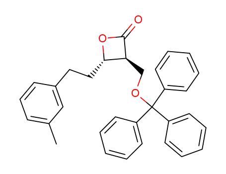 (3S,4S)-4-(2-m-Tolyl-ethyl)-3-trityloxymethyl-oxetan-2-one