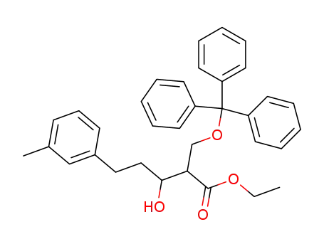 3-Hydroxy-5-m-tolyl-2-trityloxymethyl-pentanoic acid ethyl ester