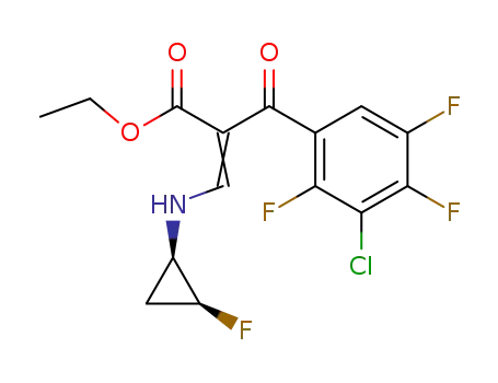2-(3-chloro-2,4,5-trifluorobenzoyl)-3-{[(1R,2S)-2-fluorocyclopropyl]amino}acrylate ethyl ester