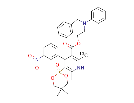2-(N-benzyl-N-phenylamino)ethyl 5-(5,5-dimethyl-2-oxo-1,3,2-dioxaphosphorinan-2-yl)-1,4-dihydro-2-<(13)C>methyl-6-methyl-4-(3-nitrophenyl)pyridine-3-carboxylate