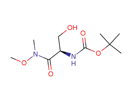 Molecular Structure of 167102-61-6 (TERT-BUTYL (R)-1-(N-METHOXY-N-METHYLCARBAMOYL)-2-HYDROXYETHYLCARBAMATE)