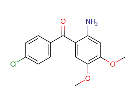Molecular Structure of 886494-44-6 ((2-AMINO-4,5-DIMETHOXY-PHENYL)-(4-CHLORO-PHENYL)-METHANONE)