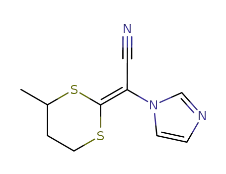 Imidazol-1-yl-[4-methyl-[1,3]dithian-(2E)-ylidene]-acetonitrile