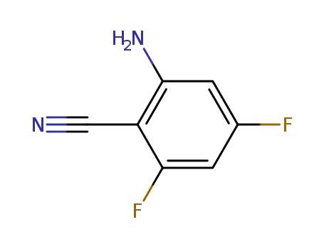 Molecular Structure of 190011-84-8 (Benzonitrile, 2-amino-4,6-difluoro- (9CI))