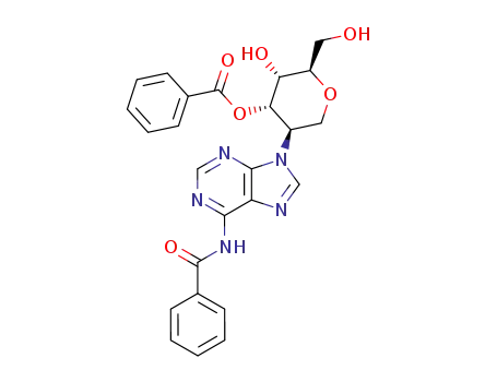 1,5-anhydro-3-O-benzoyl-2-deoxy-2-(N6-benzoyladenin-9-yl)-D-altro-hexitol