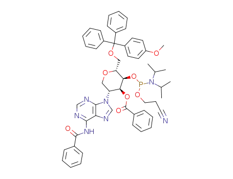 2-(N6-Benzoyl-adenin-9-yl)-3-O-benzoyl-2-deoxy-4-O-[N,N-diisopropyl(2-cyanoethyl)]phosphoramidite-6-O-monomethoxytrityl-D-altritol