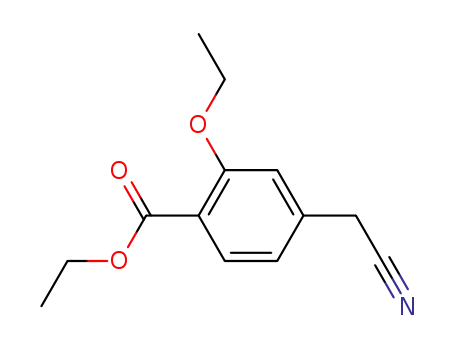 Molecular Structure of 99470-01-6 (Benzoic acid, 4-(cyanomethyl)-2-ethoxy-, ethyl ester)