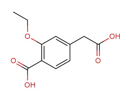 Molecular Structure of 220438-80-2 ((4-Carboxy-3-ethoxy)phenyl Acetic Acid (Repaglinide Impurity))