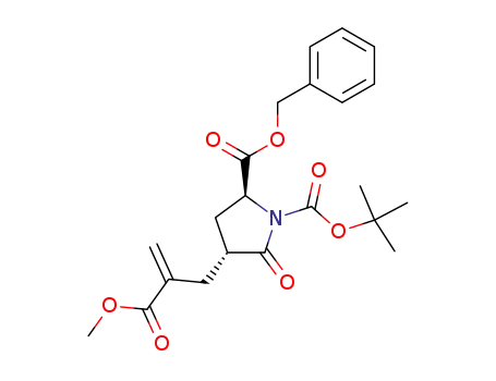 benzyl (2S,4S)-N-tert-butoxycarbonyl-4-(2-carboxymethylprop-2-enyl)pyroglutamate
