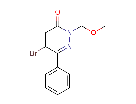Molecular Structure of 247158-79-8 (3(2H)-Pyridazinone, 5-bromo-2-(methoxymethyl)-6-phenyl-)
