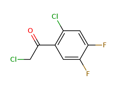 Molecular Structure of 133117-00-7 (Ethanone, 2-chloro-1-(2-chloro-4,5-difluorophenyl)-)