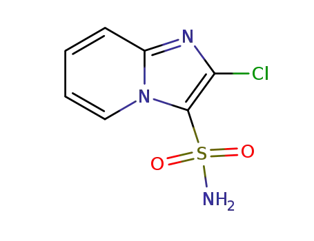 Molecular Structure of 112566-17-3 (2-Chloro-Imidazo(1,2-a)Pyridine-3-Sulfonamide)