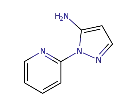 Molecular Structure of 89977-46-8 (2-Pyridin-2-yl-2H-pyrazol-3-ylamine)
