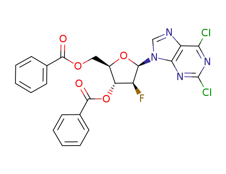 ((2R,3R,4S,5R)-3-(benzoyloxy)-5-(2,6-dichloro-9H-purin-9-yl)-4-fluorotetrahydrofuran-2-yl)methyl benzoate