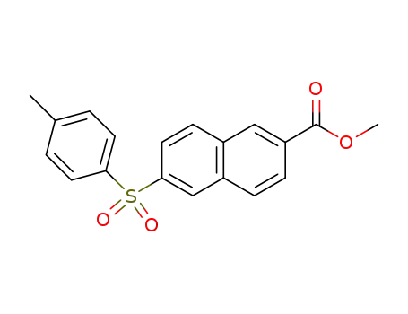 Molecular Structure of 366799-67-9 (2-Naphthalenecarboxylic acid, 6-[(4-methylphenyl)sulfonyl]-, methyl
ester)