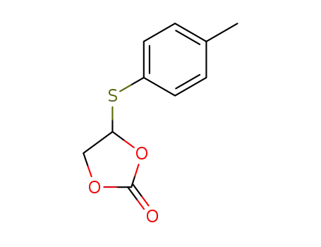 Molecular Structure of 398490-67-0 (1,3-Dioxolan-2-one, 4-[(4-methylphenyl)thio]-)