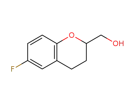 Molecular Structure of 99199-62-9 (rac 6-Fluoro-3,4-dihydro-2H-1-benzopyran-2-methanol)
