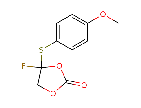 4-fluoro-4-(4-methoxy-phenylsulfanyl)-[1,3]dioxolan-2-one