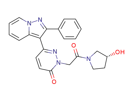 2-[2-(3-hydroxy-pyrrolidin-1-yl)-2-oxo-ethyl]-6-(2-phenyl-pyrazolo[1,5-a]pyridin-3-yl)-2H-pyridazin-3-one
