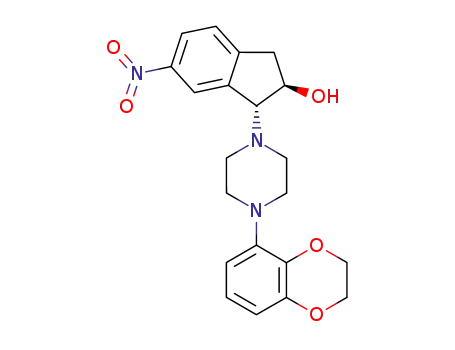 trans-1-[4-(2,3-dihydrobenzo[1,4]dioxin-5-yl)piperid-1-yl] 6-nitroindan-2-ol