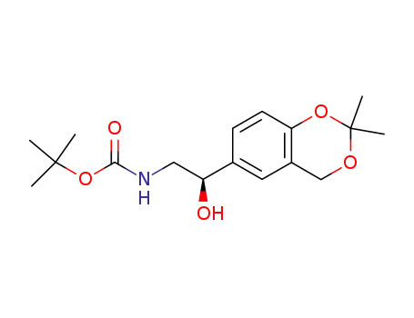 Molecular Structure of 452339-72-9 (CarbaMic acid, [(2R)-2-(2,2-diMethyl-4H-1,3-benzodioxin-6-yl)-2-hydroxyethyl]-, 1,1-diMethylethyl ester)