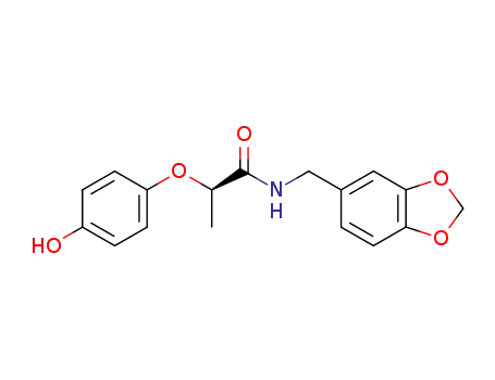 N-benzo[1,3]dioxol-5-ylmethyl-2-(4-hydroxy-phenoxy)-propionamide