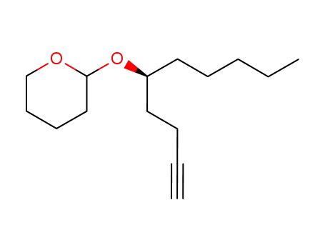 Molecular Structure of 223734-62-1 (2-[[(1S)-1-(3-Butyn-1-yl)hexyl]oxy]tetrahydro-2H-pyran)