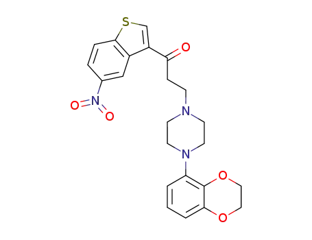 1-(5-nitrobenzo[b]thiophen-3-yl)-3-[4-(2,3-dihydro-1,4-benzodioxin-5-yl)piperazin-1-yl]propan-1-one