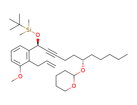 Silane,
(1,1-dimethylethyl)[[(1S,6S)-1-[3-methoxy-2-(2-propenyl)phenyl]-6-[(tetra
hydro-2H-pyran-2-yl)oxy]-2-undecynyl]oxy]dimethyl-