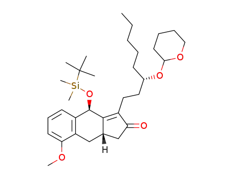 (3aS,9aS)-9-[[(1,1-dimethylethyl)dimethylsilyl]oxy]-3,3a,4,9-tetrahydro-5-methoxy-1-[(3S)-3-[(tetrahydro-2H-pyran-2-yl)oxy]octyl]-2H-benz[f]inden-2-one
