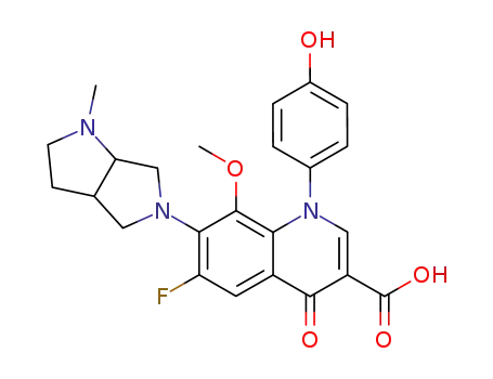 6-fluoro-1-(4-hydroxy-phenyl)-8-methoxy-7-(1-methyl-hexahydro-pyrrolo[3,4-b]pyrrol-5-yl)-4-oxo-1,4-dihydro-quinoline-3-carboxylic acid