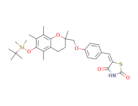 5-[1-{4-[6-(tert-Butyl-dimethyl-silanyloxy)-2,5,7,8-tetramethyl-chroman-2-ylmethoxy]-phenyl}-meth-(E)-ylidene]-thiazolidine-2,4-dione
