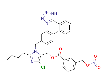 3-nitrooxymethyl-benzoic acid 2-butyl-5-chloro-3-[2'-(1H-tetrazol-5-yl)-biphenyl-4-ylmethyl]-3H-imidazol-4-ylmethyl ester