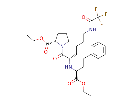 (S)-1-[(S)-2-((S)-1-Ethoxycarbonyl-3-phenyl-propylamino)-6-(2,2,2-trifluoro-acetylamino)-hexanoyl]-pyrrolidine-2-carboxylic acid ethyl ester