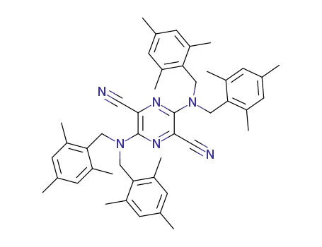 3,6-bis-[bis-(2,4,6-trimethyl-benzyl)-amino]-pyrazine-2,5-dicarbonitrile
